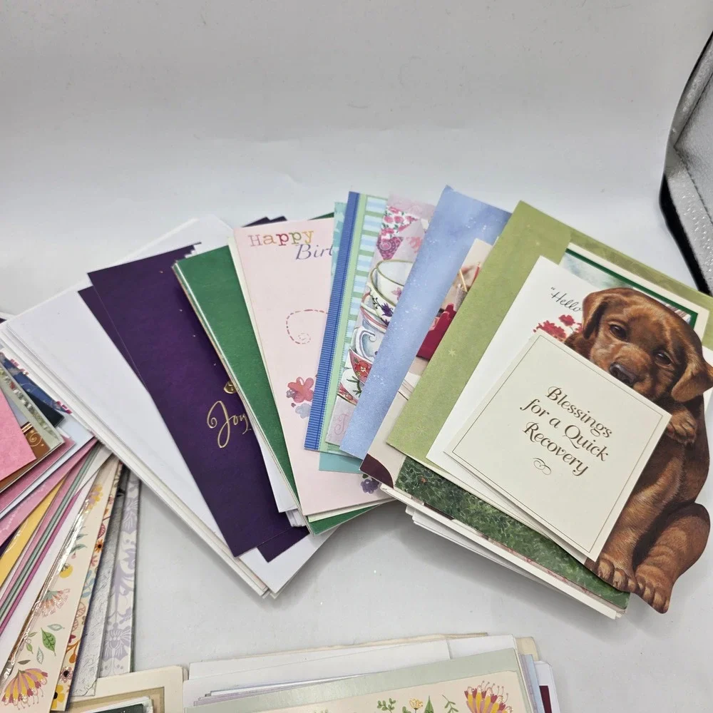 Mixed Greeting Card Lot Vintage Unused Birthday Sympathy Christmas 3lb Bulk